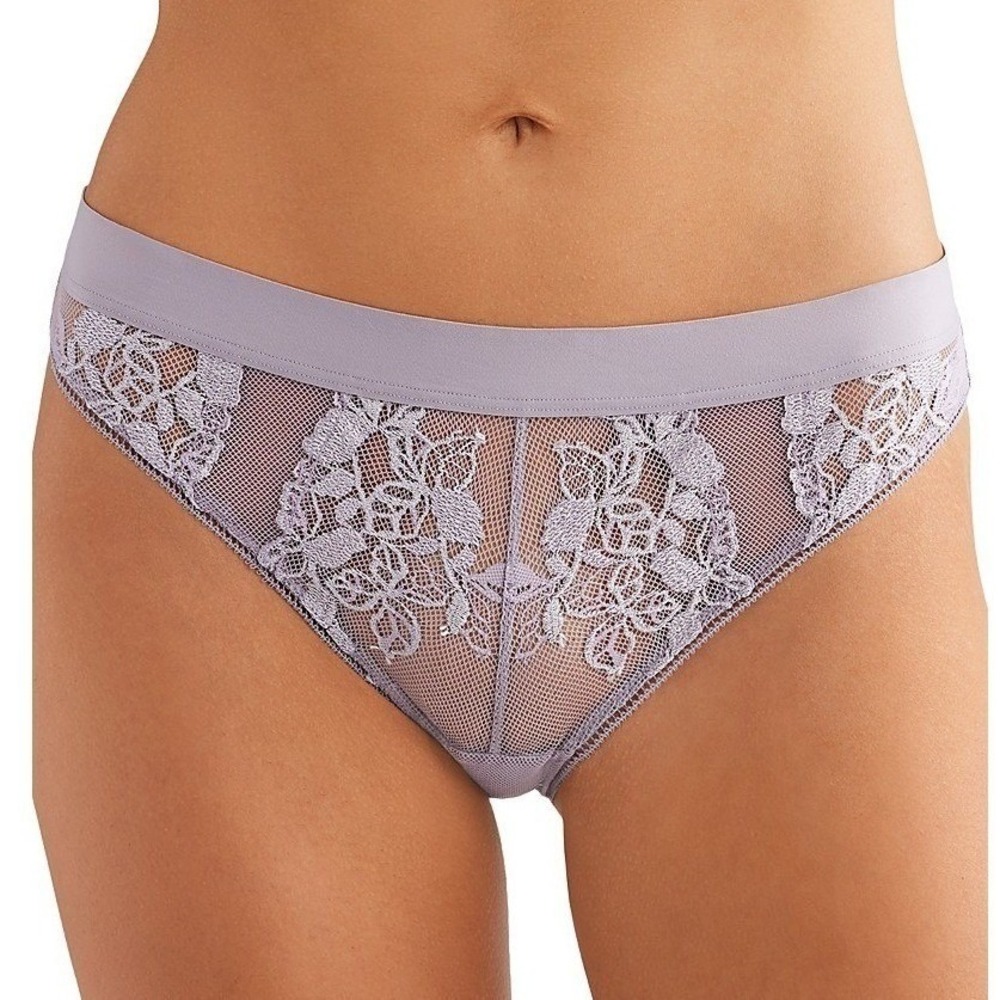 b.tempt'd by Wacoal Women Bikini Lace Panties Lavender Small Mesh Underwear NWT